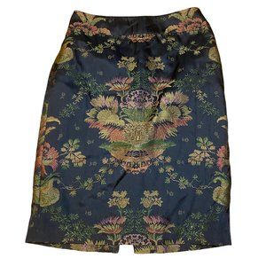 CAbi Chinoiserie Jacquard Tapestry Brocade Skirt Size 4